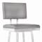 Armen Living Balboa 26" Counter Height Swivel Vintage Gray and Brushed Stainless Steel Bar Stool LCBBBABSVG26 - alternate 6